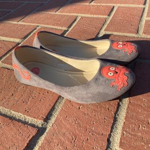 octopus slip-on flats